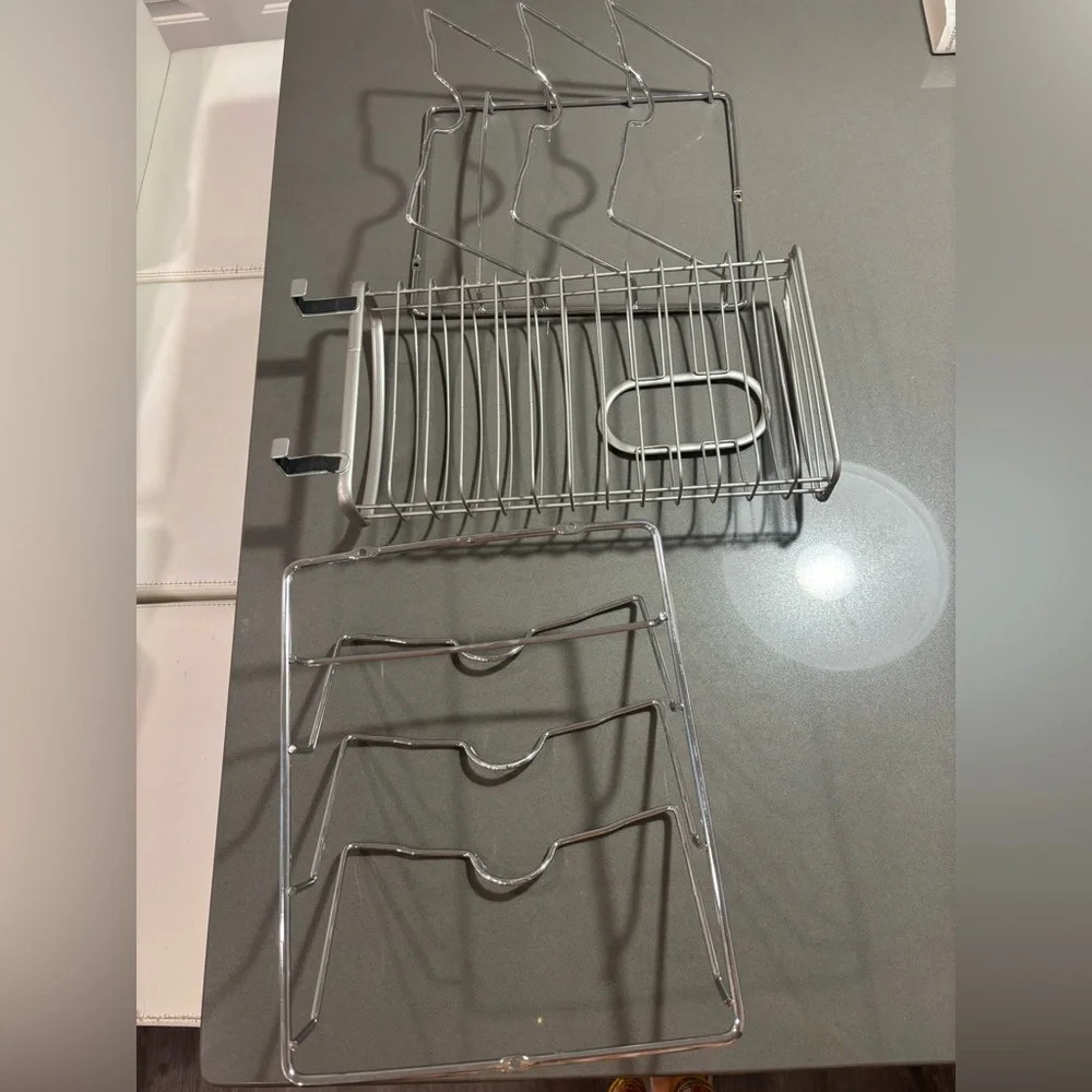 Silver Metal Storage Rack Set - Picture 2 of 2